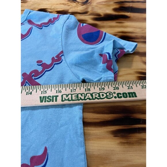 Champion Shirt Mens Size Small Heritage All-Over Script Spellout Logo Preppy - Picture 4 of 8